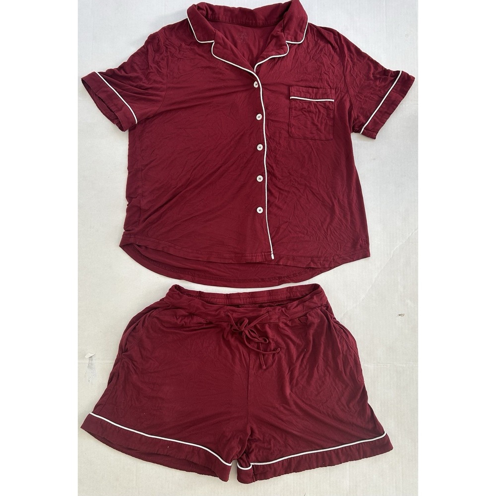 Cozy Earth Wine Maroon Summer Shorts pajamas Pj Set Size Small
